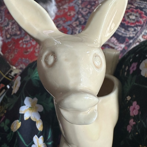 Vintage Deer Creamware Planter - Picture 6 of 8